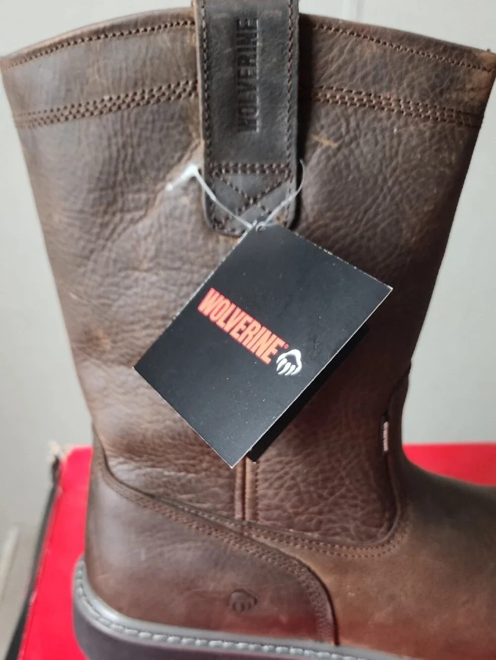 Wolverine Brown Slip-On Work Pull-On Boot